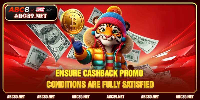 Ensure cashback promo conditions are fully satisfied