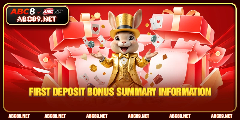 First Deposit Bonus summary information